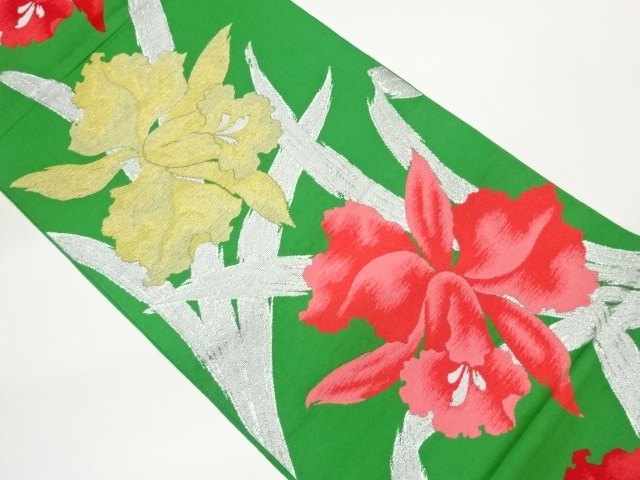 JAPANESE FUKURO OBI / WOVEN CATTLEYA